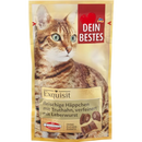 Dein Bestes Snack voor katten, Exquisite, vlezige hapjes met kalkoen, verfijnd met leverworst, 40 g