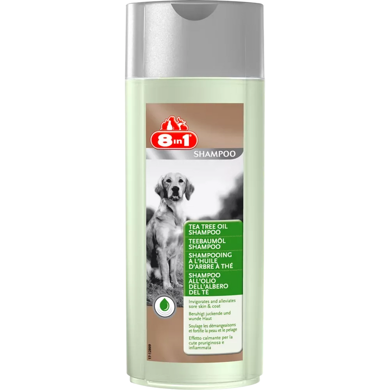 8in1 Shampoo voor honden, tea tree olie, 250 ml