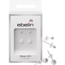 Parure de clous d'oreilles ebelin en argent 925, 4 pièces.