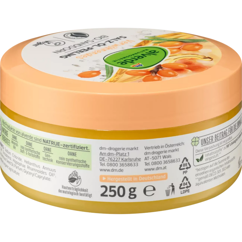 alverde NATURKOSMETIK Verwennende Zoutolie Scrub, 250 g