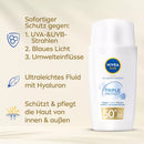 NIVEA SUN Zonnebrandcrème voor gezicht, drievoudige bescherming, SPF 50+, 40 ml