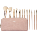 BH Cosmetics Brush Set Ivi Cruz X - Ensemble de 12 pinceaux pour le visage et les yeux avec sac, 1 pièce.