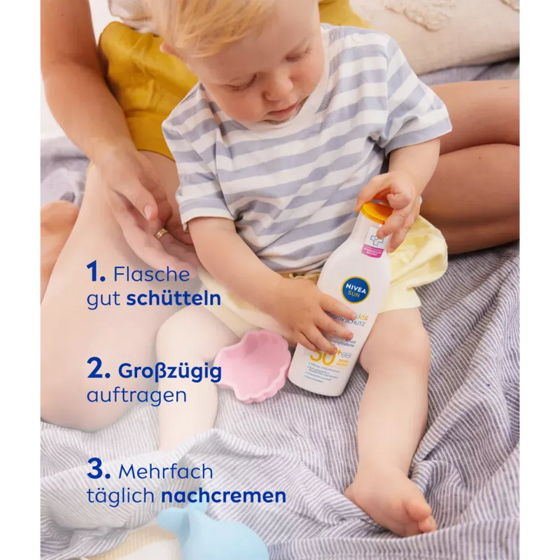 NIVEA SUN Sun Milk Kids, Bescherming & Verzorging gevoelig, SPF 50+, 200 ml