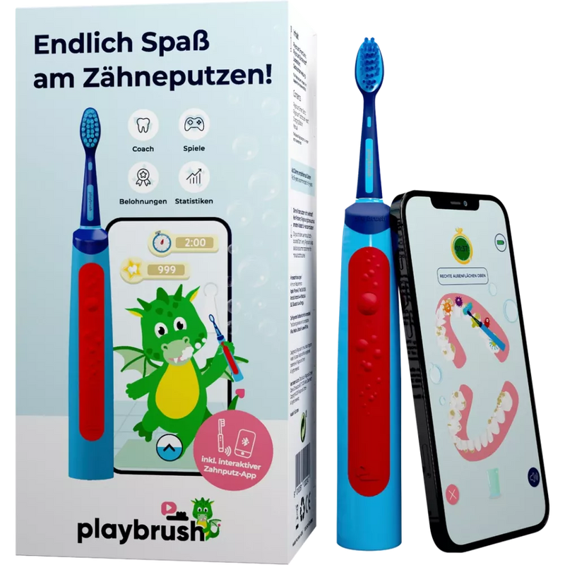 playbrush Sonic tandenborstel kinderen Smart Sonic blauw, 1 stuk
