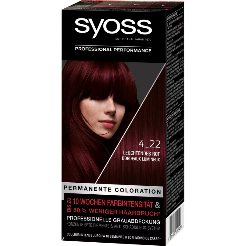 Syoss Haarkleur 4-22 helder rood , 1 st