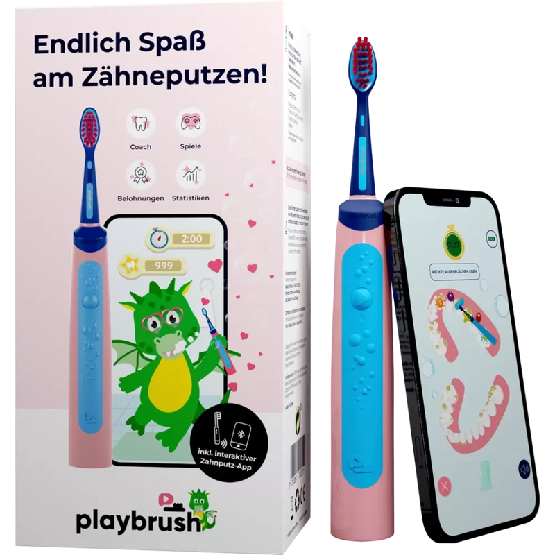 playbrush Sonic tandenborstel kinderen Smart Sonic roze, 1 stuk