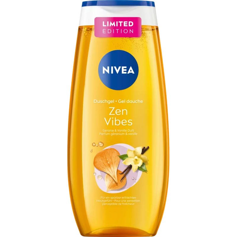 NIVEA Douchegel Zen Vibes met Geranium- & Vanillegeur, 250 ml