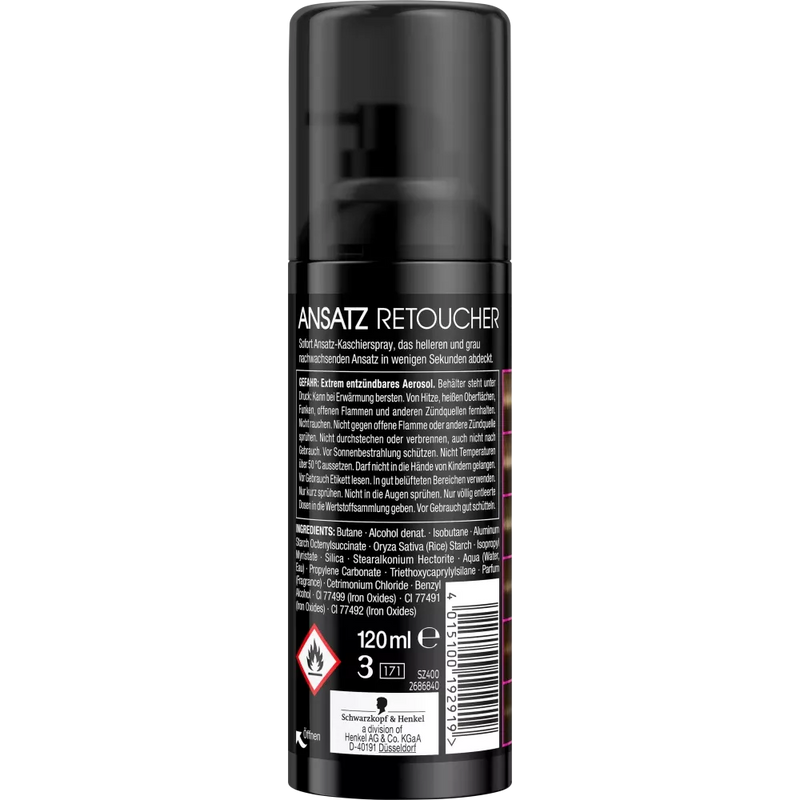 Syoss Approach Retoucher Concealer Spray Donkerbruin, 120 ml