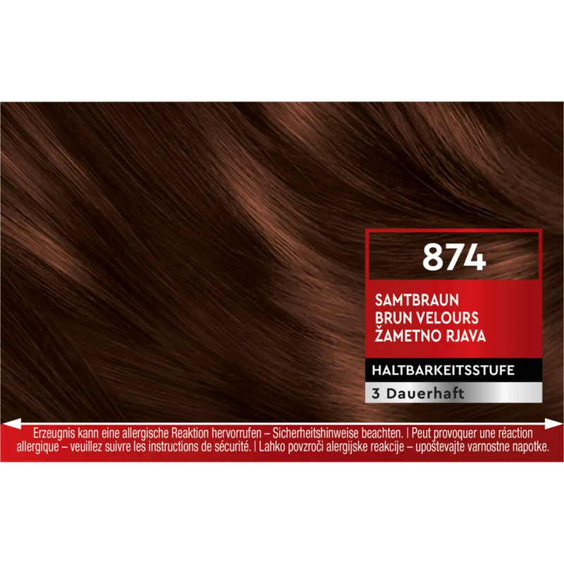 Schwarzkopf Brillance Haarkleur Fluweelbruin 874, 1 stuk