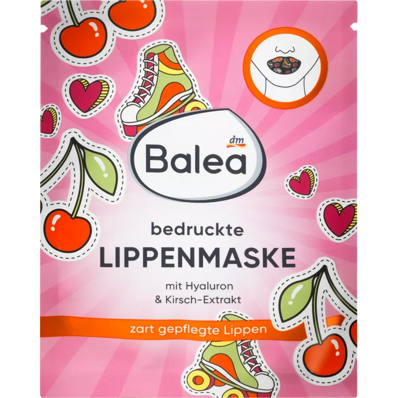 Balea Neon lipmasker met kersenextract, 1 stuk