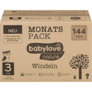 babylove Luiers nature maat 3, Midi, 4-9 kg, maandpakket, 144 st.