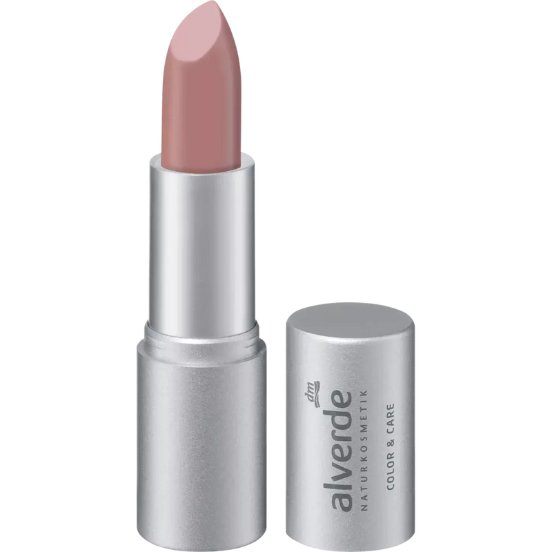 alverde NATURKOSMETIK Lipstick Color & Care Rosy Nude 03, 4.6 g