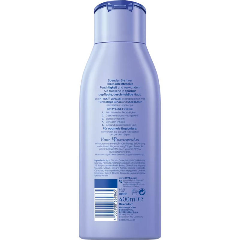 NIVEA Bodymilk soft 5in1 verzorgingsformule, 400 ml