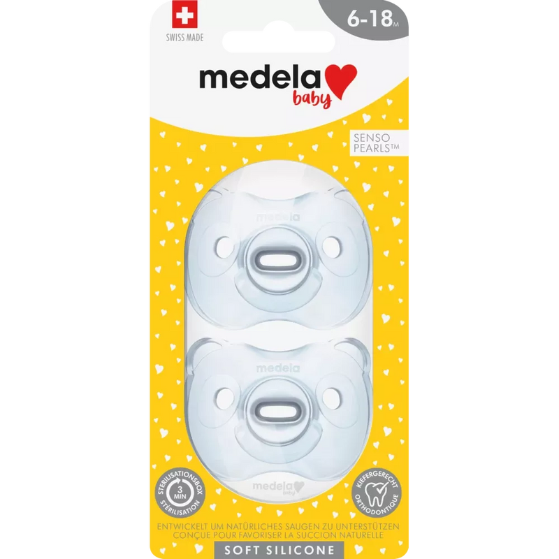 Medela Baby Day & Night fopspeen – voor baby's van 6-18 maanden – 2 Stuks (1 pak),Transparant : Medela Baby Medela Baby Day & Night fopspeen – voor baby's van 6-18 maanden – 2 Stuks (1 pak),Transparant : Medela Baby