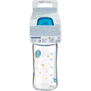 babylove Biberon en verre col large, bleu, 240ml, 1 pièce