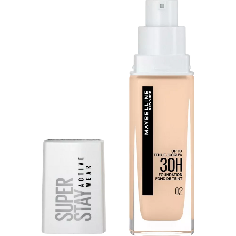 Maybelline New York Make-up Super Stay Active Wear Foundation 02 Naked Ivory, 30 ml