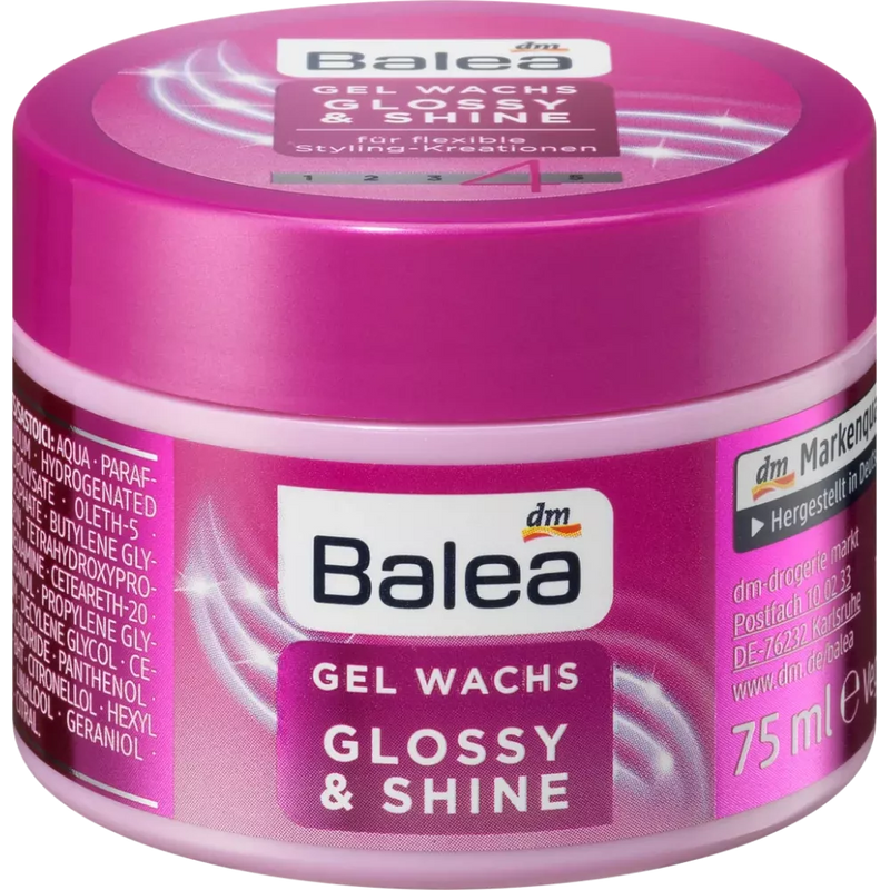 Balea Styling Gel Glossy & Shine Gel Wax, 75 ml