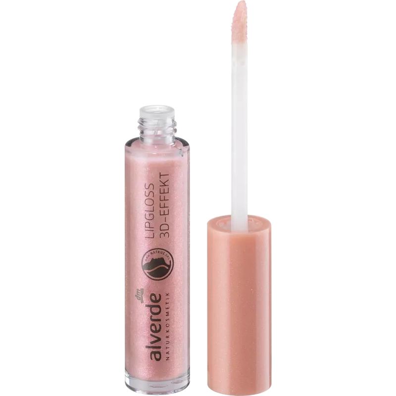 alverde NATURKOSMETIK Lipgloss 3D Effect Pink Crush 02, 5 ml