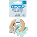 babylove Anneau de dentition en bois silicone tortue/vert, 1 pièce