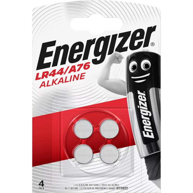 Energizer Knoopcellen LR44/A76, 4 stuks