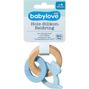 babylove Anneau de dentition en silicone en bois Dino/bleu, 1 pièce