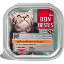Dein Bestes Nourriture humide pour chats, riche en poulet en sauce, Junior, 100 g