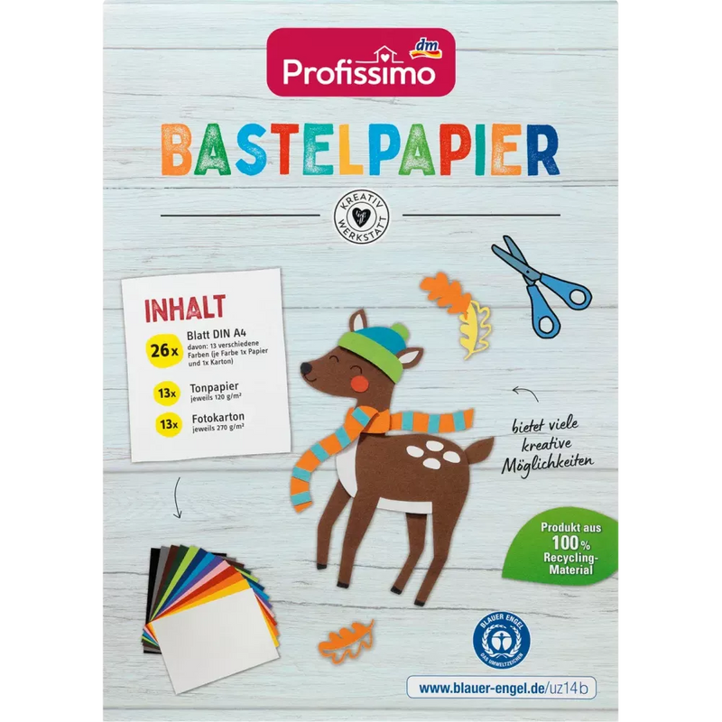 Profissimo Knutselpapier blok, 26 stuks