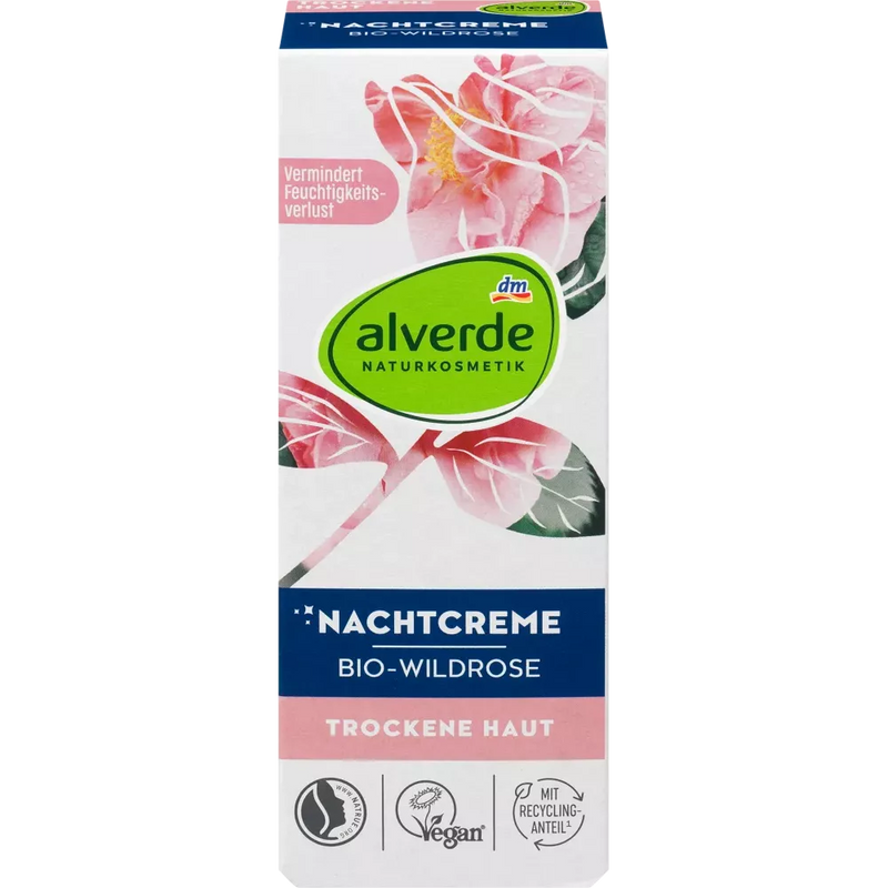 alverde NATURKOSMETIK Biologische wilde rozen nachtcrème, 50 ml