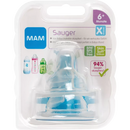 MAM Valve Tétine Anti Colique en silicone, taille X, à partir de 6 mois, 2 pièces