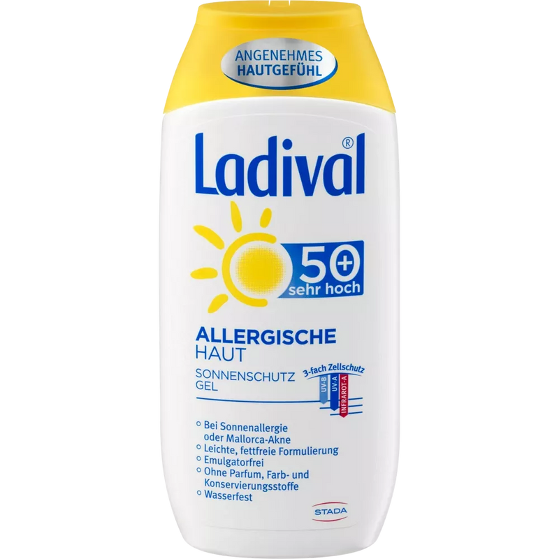 Ladival Zonnebrandmelk Gel, allergische huid, SPF 50+, 200 ml