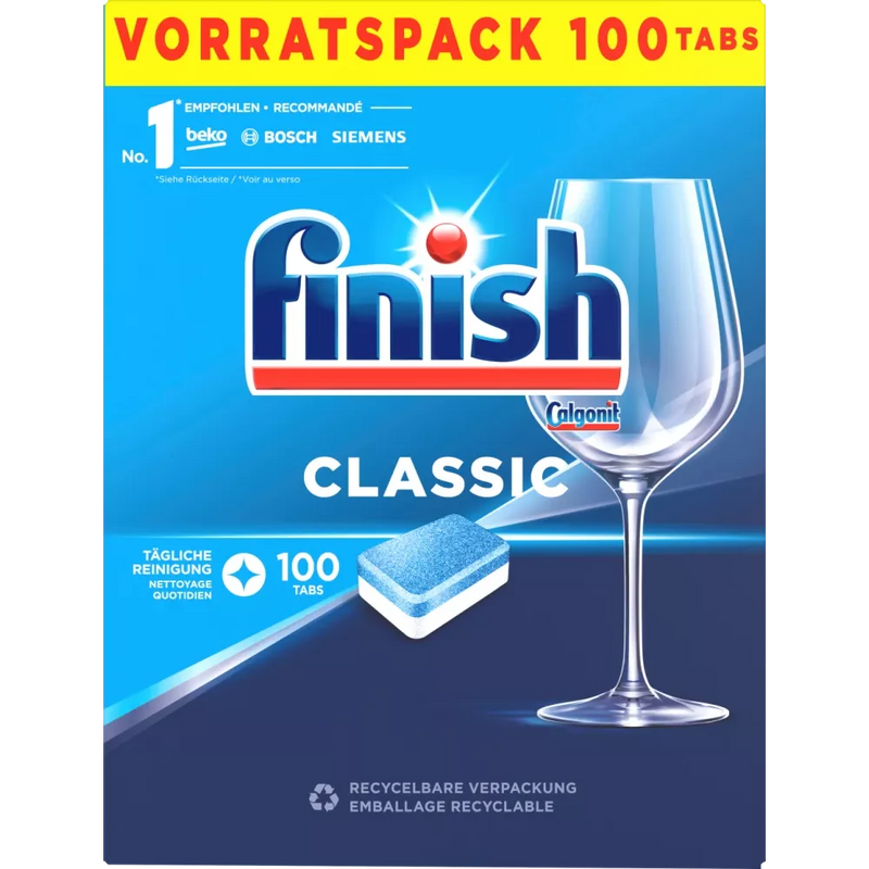 Finish Vaatwastabletten Classic, 100 stuks
