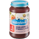babylove Babymaaltijd 5+ Maanden bosbes & perzik in peer 100% biologische kwaliteit 190g