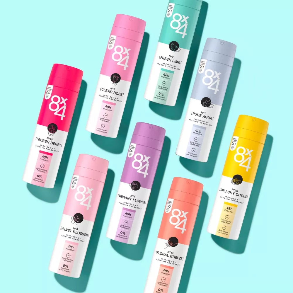 8x4 women Deo Spray Deodorant Frozen Berry, 150 ml
