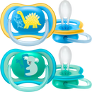 Philips AVENT Fopspeen ultra air silicone, groen/blauw, vanaf 18 maanden, 2 stuks