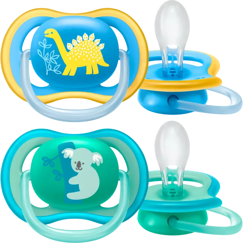 Philips AVENT Fopspeen ultra air silicone, groen/blauw, vanaf 18 maanden, 2 stuks