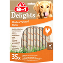 8in1 Hondensnack, Delights Twisted Sticks 35 stuks, 190 g