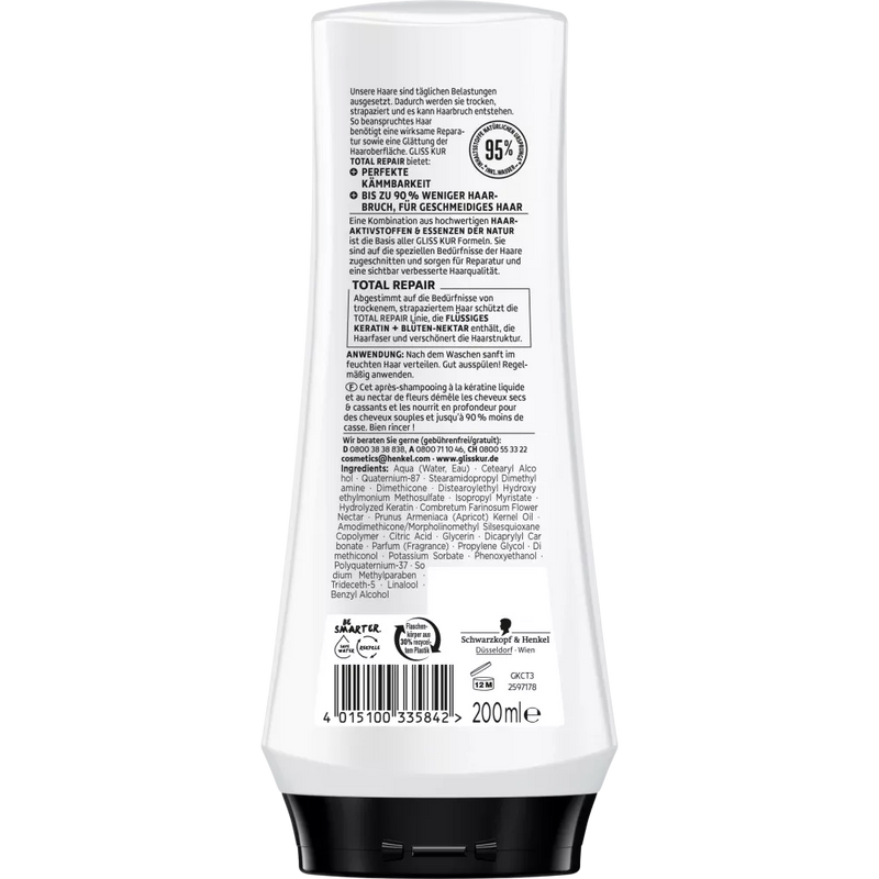 Schwarzkopf Gliss Kur Conditioner Total Repair, 200 ml