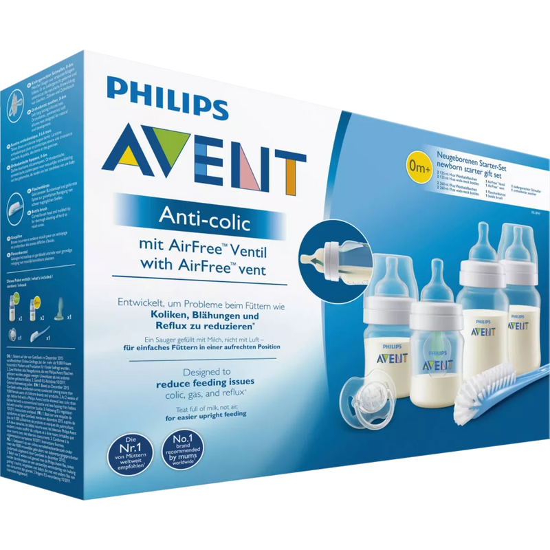 Philips AVENT Anti-Colic SCD807/00 - Startersset voor pasgeborenen - 0M+ met AirFree Ventiel
