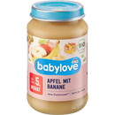 babylove Babymaaltijd 5+ Maanden Appel-banaan puree 100% biologische kwaliteit 190g