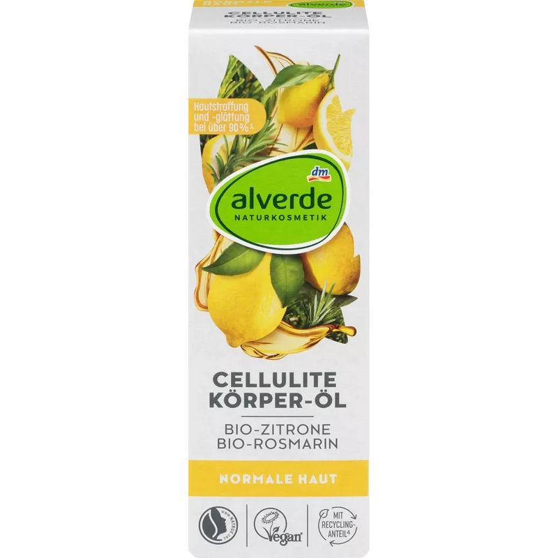 alverde NATURKOSMETIK alverde Cellulitis Body Oil Organic Lemon, Organic Rosemary, 100 ml