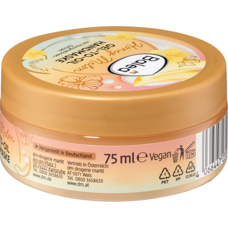Gel pour les mains à l'huile de melon miel Balea, 75 ml
