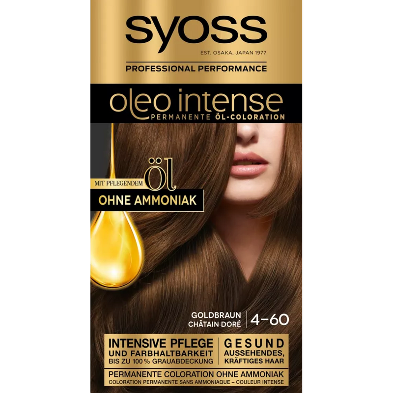 Syoss Oleo Intense Haarkleur goudbruin 4-60, 1 st