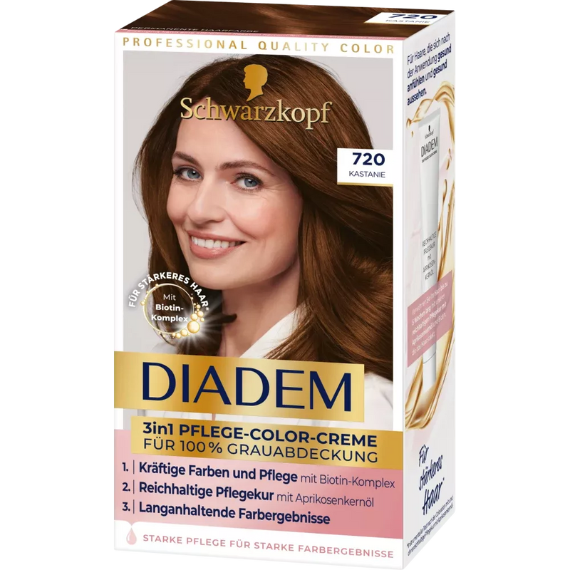 Schwarzkopf Diadem Haarkleur 720 kastanje, 1 st