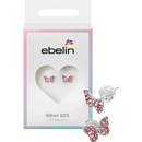 Boucles d'oreilles ebelin enfant papillon argent 925, 2 pièces.