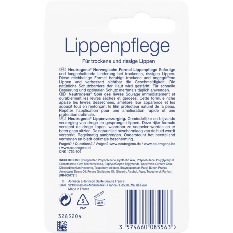 Neutrogena Lippenbalsem Noorse formule, 4.8 g