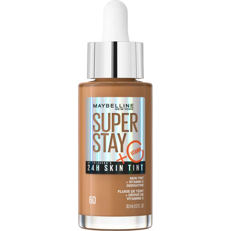 Maybelline New York Foundation Super Stay 24H Skin Tint 60 Karamel, 30 ml