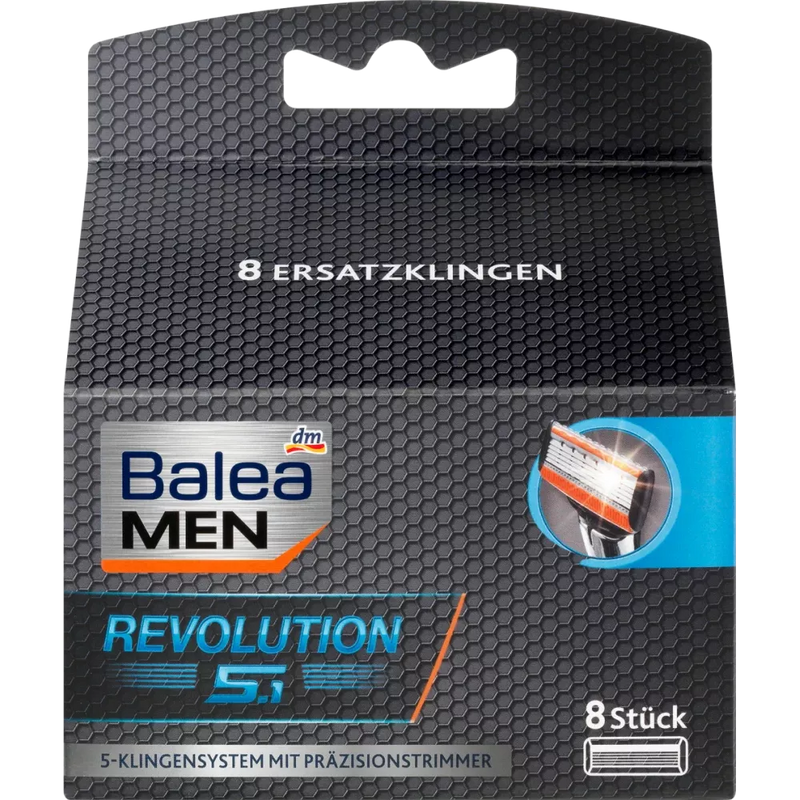 Balea MEN Scheermesjes, Revolution 5.1, 8 stuks.