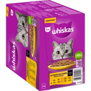 Nourriture humide pour chats Whiskas, sélection de volaille en sauce, adulte 1+, multipack (24 x 85 g), 2,04 kg