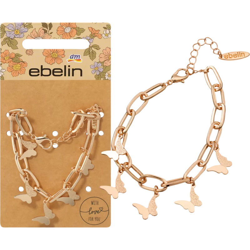 ebelin Bracelet doré avec pendentif papillon, 1 pièce