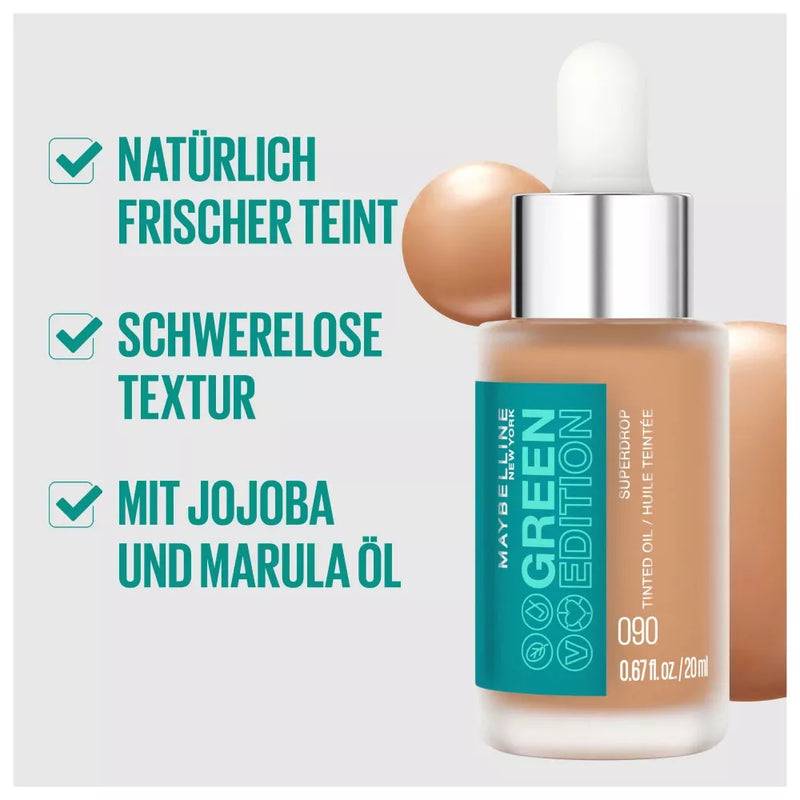 Maybelline New York Foundation Green Edition Superdrop getinte droge olie 25, 20 ml